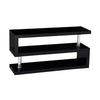 Console TV Stand Black With 3 Shelves With Chrome - 96-IF-5015-B - Mounts For Less