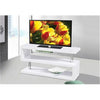 Console TV Stand White With 3 Shelves With Chrome - 96-IF-5015-W - Mounts For Less