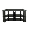 Console TV Stand With 3 Shelves In Tempered Glass - 96-IF-5005 - Mounts For Less