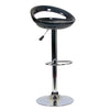 Contemporary Bar Stool Swivel & Adjustable Chrome & Black - - Mounts For Less