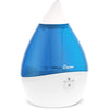 Crane - Ultrasonic Cool Mist Air Humidifier, 360 Degree Rotating Nozzle, Blue - 65-310205 - Mounts For Less