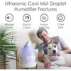 Crane - Ultrasonic Cool Mist Air Humidifier, 360 Degree Rotating Nozzle, White - 65-310029 - Mounts For Less