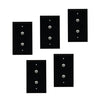Dual Coaxial F-Type Wallplate Black 5-Pack - 98-ZWP-FTYPE-BK2X5 - Mounts For Less