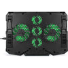 ENHANCE Cryogen Laptop Cooling Stand 5 Fans 2 USB Ports Slim Design with Green LED - 78-135993 - Mounts For Less