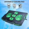 ENHANCE Cryogen Laptop Cooling Stand 5 Fans 2 USB Ports Slim Design with Green LED - 78-135993 - Mounts For Less