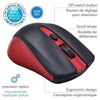 Elink CM500 - Wired Optical Wheel Mouse, 3 Buttons, 1200 dpi, Red and Black - 80-CM500 - Mounts For Less