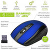 Elink CM524 - 6 Button Wireless Optical Gaming Mouse With Click Wheel and Nano Receiver, Blue - 80-CM524 - Mounts For Less