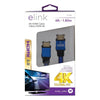 Elink CV-3266 HDMI 2.0 4K 6 Feet Braided Cable With Metal Head Blue - 80-CV-3266 - Mounts For Less