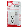 Elink EL-676 3 Grounded Side Outlets Adapter White - 06-0148 - Mounts For Less
