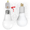 Elink EL465- Medium Base Light Bulb Plug Adapter, White - 80-EL465 - Mounts For Less