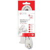 Elink EX-902 - Indoor Heavy Duty Extension Cord, 8 Feet, White - 80-EX-902 - Mounts For Less