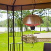 Ener-G+ HEA-21538S Infrared Suspended Electric Patio Heater 1500 Watt Outdoor Silver - 72-HEA-21538S - Mounts For Less