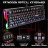 Enhance Pathogen - Optical Mechanical Gaming Keyboard - Blue Touch Switches - 0.2 ms Ultra-Fast Response, Black - 78-122523 - Mounts For Less