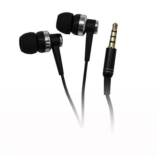Escape HF-3909 Earphones With Microphone Black and Silver | Mounts