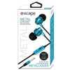 Escape Platinum EHP253 Hands-free Metal Earphones with Microphone Blue - 80-EHP253 - Mounts For Less