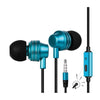 Escape Platinum EHP253 Hands-free Metal Earphones with Microphone Blue - 80-EHP253 - Mounts For Less