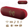 Escape Platinum SPBT007 Bluetooth Speaker Radio Alarm Clock Dual Alarm FM Micro SD USB Red - 80-SPBT007 - Mounts For Less