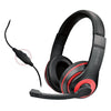 Escape - Wired Stereo Gaming Headset, Volume Control and Microphone, Red - - Mounts For Less