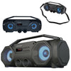 Escape - Wireless Stereo BoomBox Speaker, Bluetooth 5.0 with FM Radio and LED Lights, Black - 80-SPBT449 - Mounts For Less