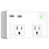 Etekcity - Wall Outlet Surge Protector, 2 Sockets and 2 USB 3.1A Ports, White - 98-P-EW1-22 - Mounts For Less