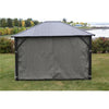 F. Corriveau International - Curtain for Gazebo 10 'x 12', Water resistant, Charcoal - 101-B101220-CUR-280 - Mounts For Less