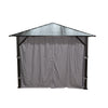 F. Corriveau International - Curtain for Gazebo 10' x 12' , Water resistant, Gray - 101-B101219-CUR-283 - Mounts For Less