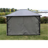 F. Corriveau International - Curtain for Gazebo 12' x 16' , Water resistant, Charcoal - 101-B121620-CUR-280 - Mounts For Less