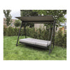 F. Corriveau International - Deluxe 3-Place Swing with Bal-Hammock Function, Steel Frame, Black - 101-BL3006C-F69-112 - Mounts For Less