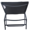 F. Corriveau International - Lounge Chair with Padded Backrest, Aluminum Frame, Black - 101-KLC001P-F72-266 - Mounts For Less
