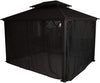 F. Corriveau International Metropolis Gazebo 10"x12" with Black Galvalume® roof - 101-B101240-F69-295 - Mounts For Less