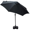 F. Corriveau International Octagonal Umbrella 8.5 ft Black - 101-LUM004A-F51-257 - Mounts For Less