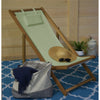 F. Corriveau International - Outdoor Deck Chair, Three Reclining Levels, Wooden Frame, Jade - 101-OCF001H-F77-294 - Mounts For Less