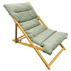 F. Corriveau International - Outdoor Deck Chair, Three Reclining Levels, Wooden Frame, Jade - 101-OCF001H-F77-294 - Mounts For Less
