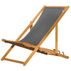 F. Corriveau International - Outdoor Deck Chair, Three Reclining Levels, Wooden Frame,Grey - 101-OCF001H-F77-296 - Mounts For Less