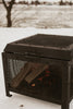 F. Corriveau International - Outdoor Fireplace, 20" x 20" x 16", Black Steel Structure - 101-QP20SQX-003-F74 - Mounts For Less
