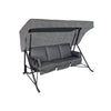 F. Corriveau International - Outdoor Swing 3 Places, Reclining, Steel Frame, Black - 101-BL3004C-F41-182 - Mounts For Less