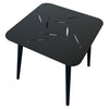 F. Corriveau International - Square Side Table for Outdoor, 16" x 16" x 16", Aluminum Frame, Black - 101-KT16SQA-002-F72 - Mounts For Less
