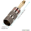 FosPower - Banana Plugs / 24K Gold Plated Connectors for Speakers, Silver - - Mounts For Less
