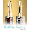 FosPower - Banana Plugs / 24K Gold Plated Connectors for Speakers, Silver - 40-FOSCBL-2313 - Mounts For Less