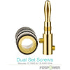 FosPower - Banana Plugs / 24K Gold Plated Connectors for Speakers, Silver - - Mounts For Less