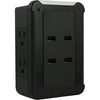 GE 13457 Wall Tap Surge Protector 4 Outlets, 4 USB Ports 800 Joules Black - 98-P-GE13457 - Mounts For Less