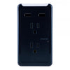 GE 28685 Wall Tap Surge Protector 2 Outlets, 2 USB Ports 450 Joules Black - 98-P-GE28685 - Mounts For Less