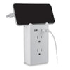 GE 28686 Wall Tap Surge Protector 2 Outlets, 2 USB Ports 450 Joules White - 98-P-GE28686 - Mounts For Less