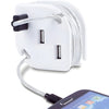 GE - 3-Outlet USB Wall Charger with Integrated Cable Management System, White - 98-A-GE33795 - Mounts For Less