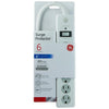 GE 33658 6-Outlet Surge Protector with 4 ft Cord 800 Joules White - 98-P-GE33658 - Mounts For Less