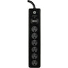 GE 33661 6-Outlet Surge Protector with 6 ft Cord 800 Joules Black - 98-P-GE33661 - Mounts For Less