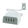 GE 36741 Tabletop Charger 4 USB Ports 4.8A White - 98-A-GE36741 - Mounts For Less