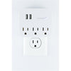 GE 37156 3 Wall Sockets with 2 USB Ports White - 98-P-GE37156 - Mounts For Less