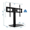 GlobalTone - 32 '' to 65 '' Flat Panel TV Table Mount, Maximum 40kg, VESA 600x400 with Tempered Glass Base, Black - 95-03427 - Mounts For Less
