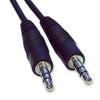 GlobalTone Audio cable 3.5mm male/male 1 ft black - 07-0107 - Mounts For Less